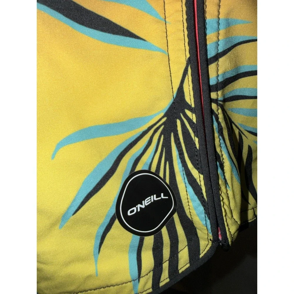 ONeill Hyperfreak Mens Board Shorts Sunset Gradient Palm Print Swim Trunks